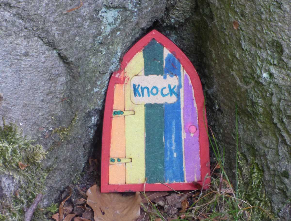 Rainbow doors at the Warley Woods (June 2020)